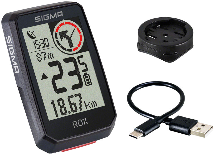 NEW Sigma ROX 2.0 GPS Bike Computer - Wireless, Rechargeable, Black
