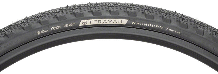 NEW Teravail Washburn Tire - 700 x 42, Tubeless, Folding, Black, Light and Supple - Around the Cycle