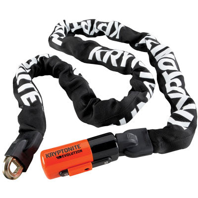 NEW Kryptonite, Evolution 4 1016, Chain Lock, Key, 10mm, 160cm, 5.25', Black - Around the Cycle