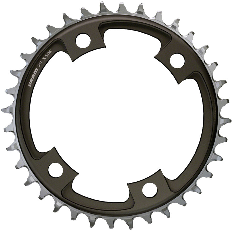 NEW SRAM 38 Tooth 107mm BCD x 4-Bolt 1x12-Speed X-Sync Chainring, Blast Black