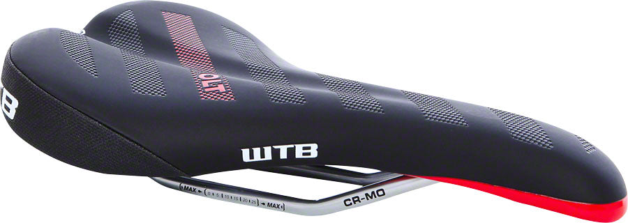 NEW WTB Volt Race 142 Saddle: CroMo Rails, Black/Red