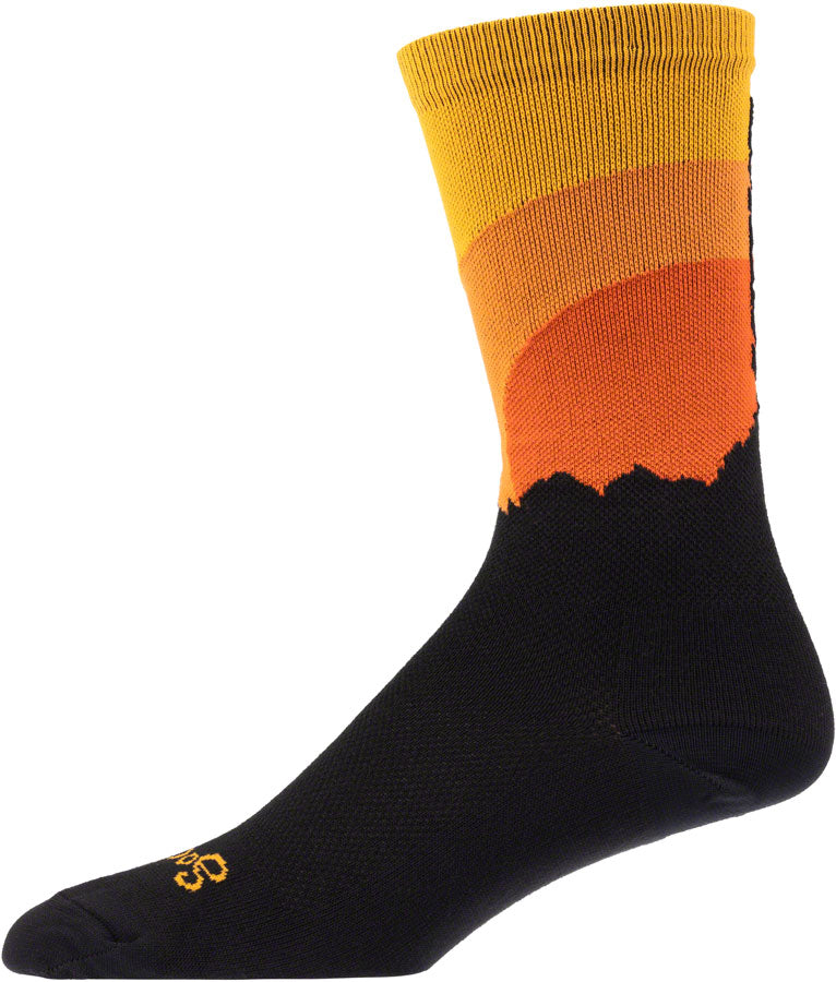 NEW Salsa Dawn Patrol Sock - 8 inch, Black, Orange, Small/ Medium