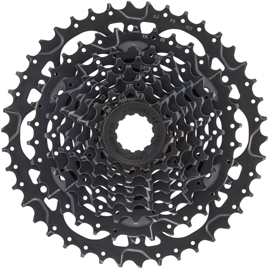 NEW microSHIFT Acolyte Cassette - 8 Speed, 12-42t, Black, ED Coated - Around the Cycle