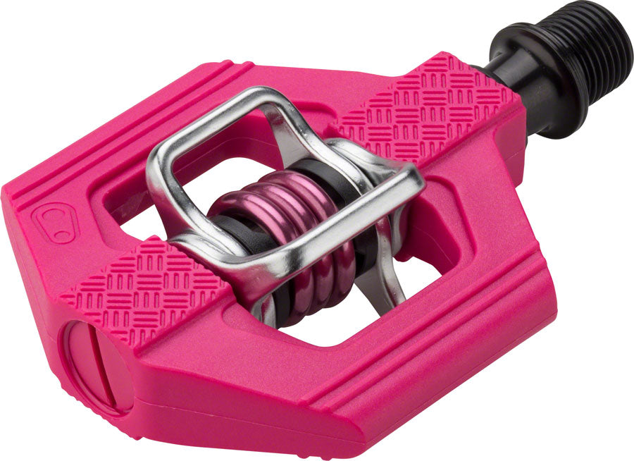 NEW Crank Brothers Candy 1 Pedals - Dual Sided Clipless with Platform, Composite, 9/16", Pink - Around the Cycle