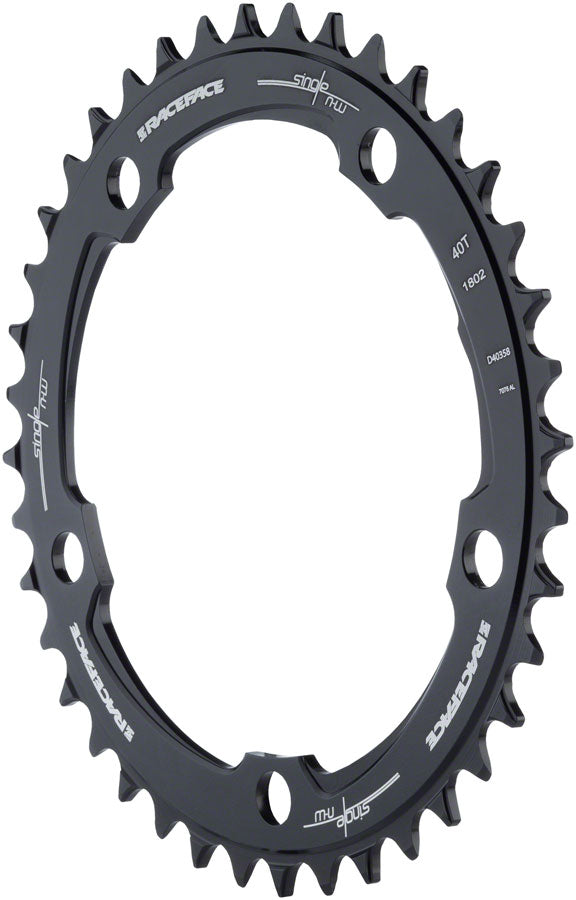 NEW RaceFace Narrow Wide Chainring: 130mm BCD, 40t, Black
