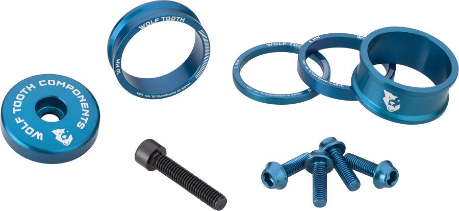NEW Wolf Tooth Anodized Bling Kit - Blue - Around the Cycle