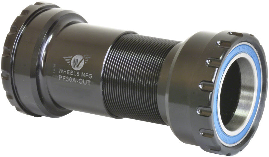 NEW Wheels Manufacturing PF30A Thread-Together Bottom Bracket - DUB Spindle, ABEC-3 Bearing, Black