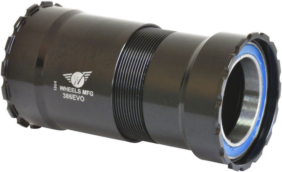 NEW Wheels Manufacturing 386EVO Thread-Together Bottom Bracket - DUB Spindle, ABEC-3 Bearing, Black
