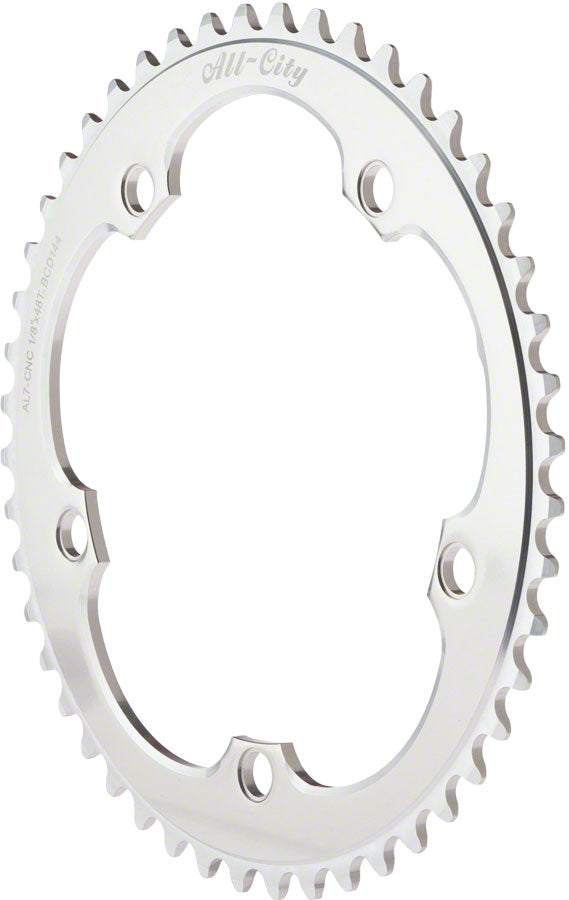 NEW All-City 612 Track Chainring All-City 48T 144 Silver 1/8" 612 Track Ring