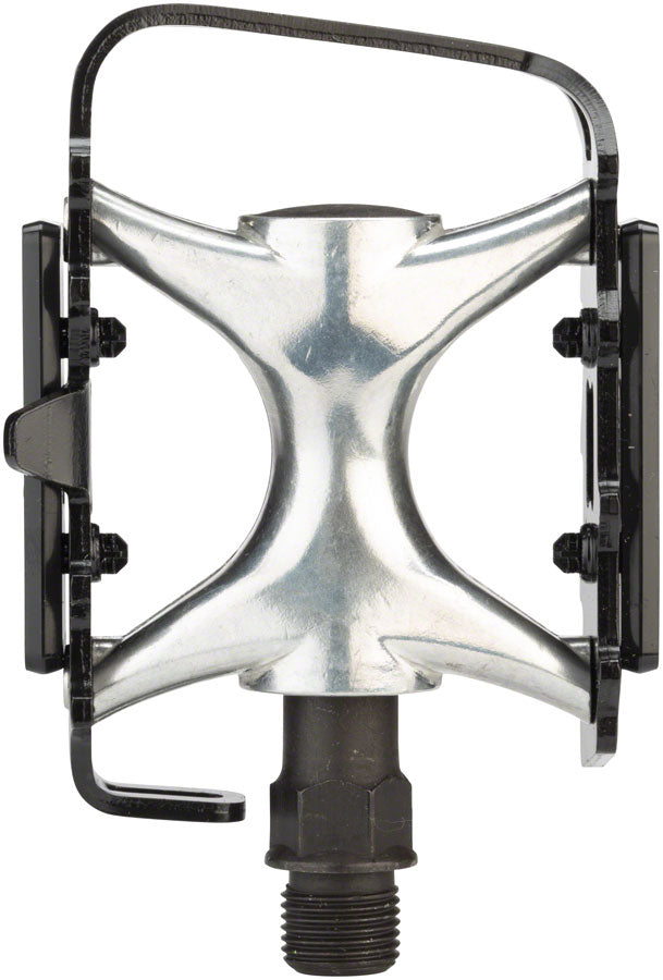 NEW Dimension Mountain Compe Pedals - Platform, Aluminum, 9/16", Black/Silver