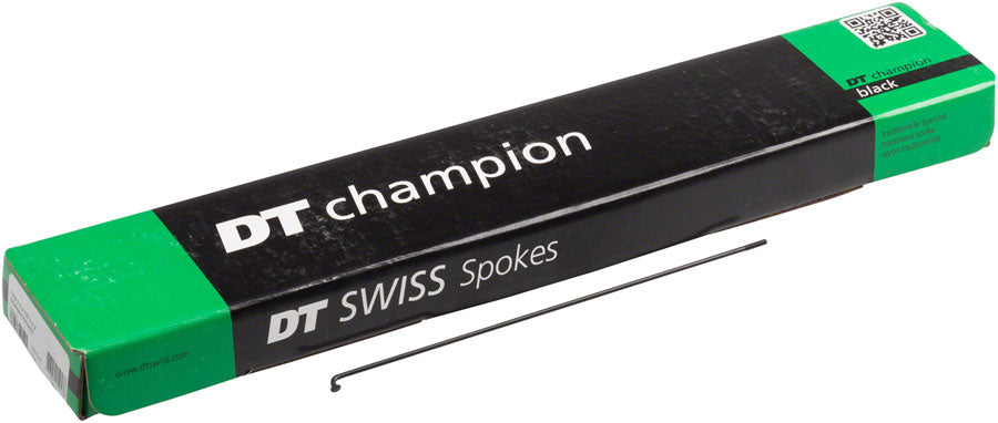 NEW DT Swiss Champion Spoke: 2.0mm, 300mm, J-bend, Black, Box of 100