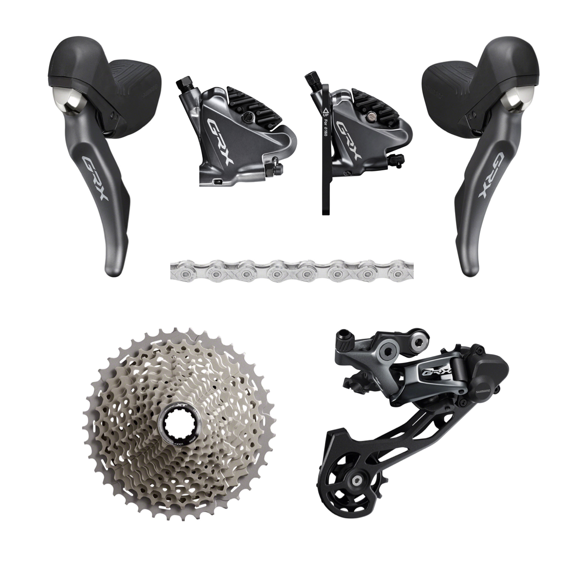 NEW Shimano GRX RX-810/812 11 Speed 1x Dropper Mini Groupset (ST/BR, RD, CS, CN)