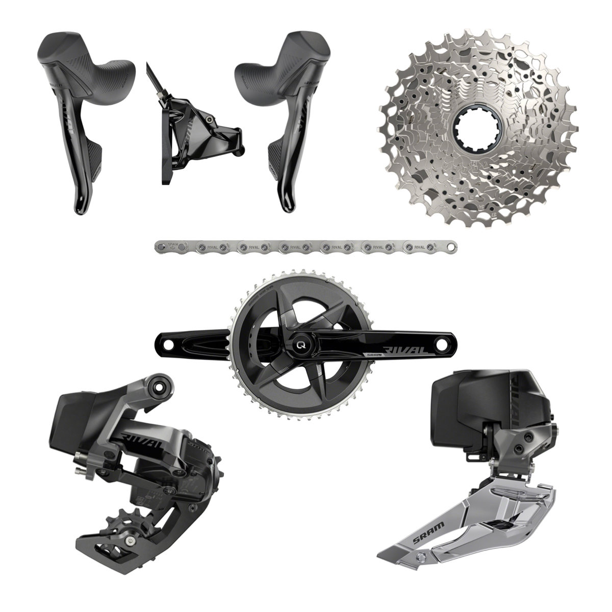 NEW SRAM Rival eTap AXS D1 2x12 Speed Power Meter Groupset - Road & Gravel