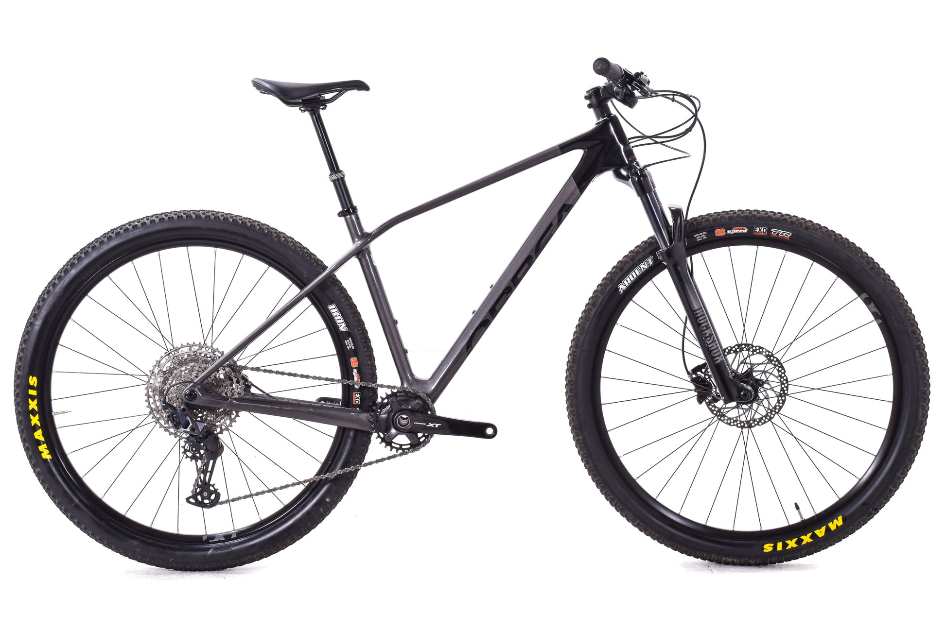 USED 2022 Orbea Alma M50 Medium Hardtail Carbon Mountain Bike Gray/Bla