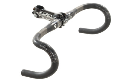 USED Bontrager xXx 31.8x420mm Carbon Drop Handlebar w/ 100mm x 7° xXx Carbon Stem