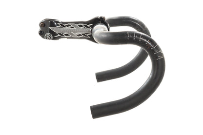 USED Bontrager xXx 31.8x420mm Carbon Drop Handlebar w/ 100mm x 7° xXx Carbon Stem
