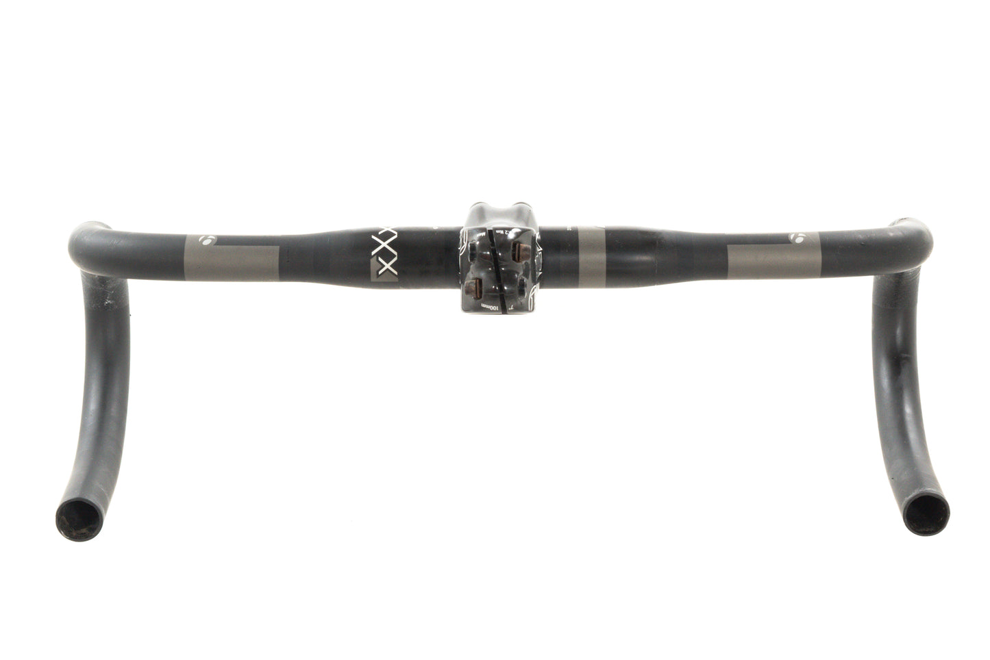 USED Bontrager xXx 31.8x420mm Carbon Drop Handlebar w/ 100mm x 7° xXx Carbon Stem