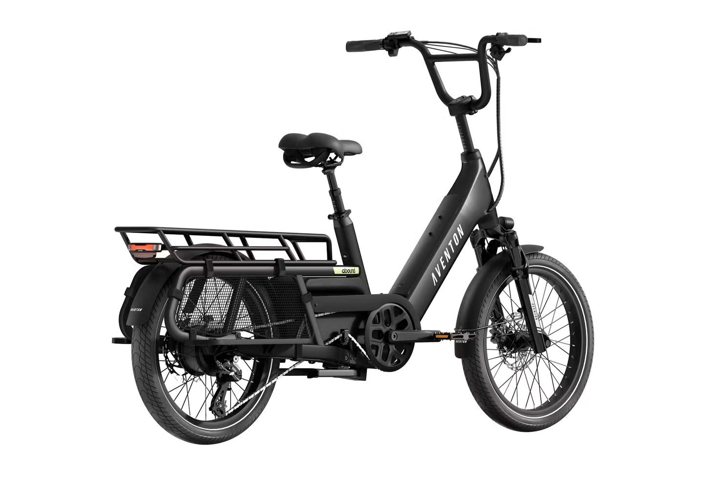 NEW Aventon Abound LR Electric Cargo Bike — 750W, 2-Passenger Rear Deck, 440lb Capacity