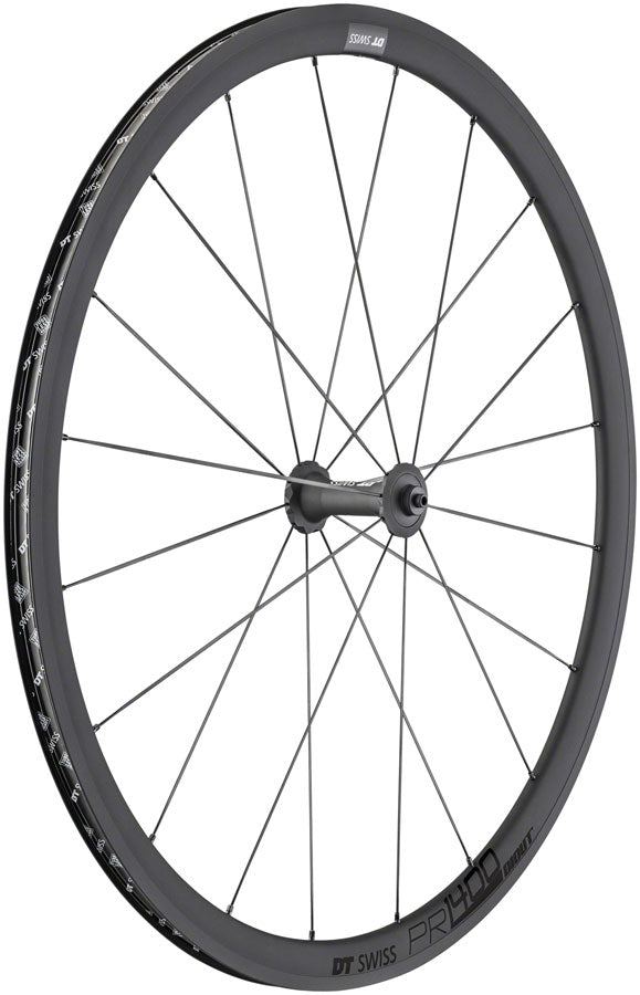 NEW DT Swiss PR 1400 DICUT OXiC Front Wheel - 700, QR x 100mm, Rim Brake, Black, 32mm - Around the Cycle