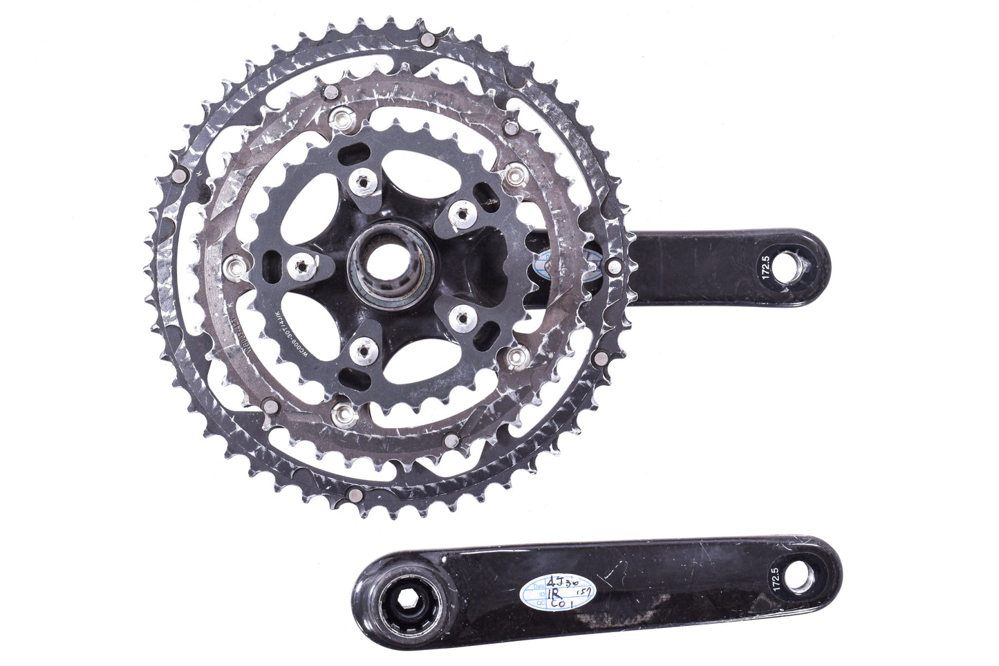USED FSA SLK Carbon Triple Crankset 172.5 52/42/30t 130mm BCD Road Touring Bike