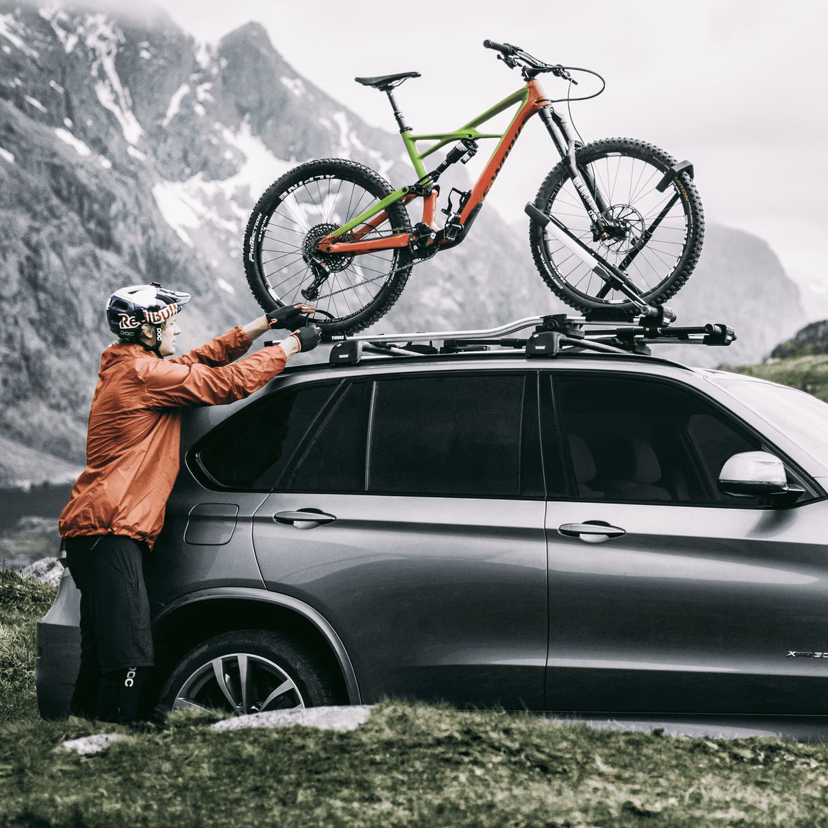 NEW Thule UpRide - Roof Bike Rack Wheel Mount Black/Aluminium