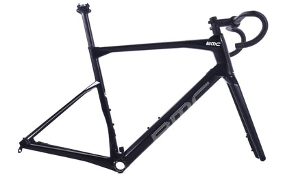 USED 2022 BMC RoadMachine 01 Carbon Road Disc Frame 56cm Black w/ Handlebar and Stem