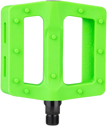 NEW The Shadow Conspiracy Surface Pedals - Platform, Plastic, 9/16", Neon Green - Around the Cycle