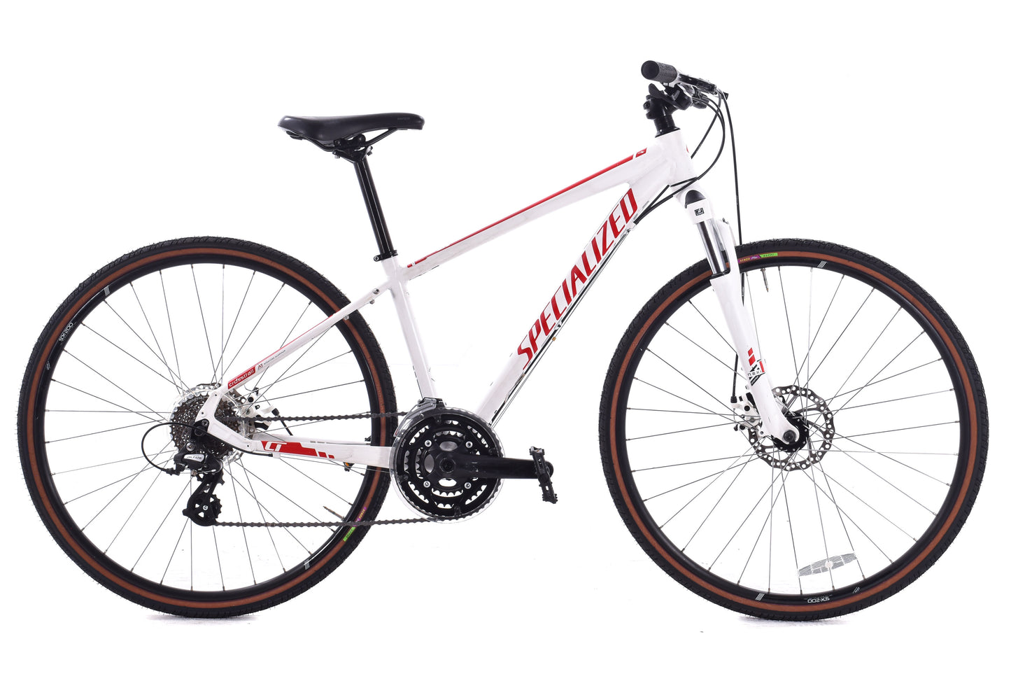 USED Specialized Crosstrail Small Dual Sport Hybrid Bike Disc Brake 3x8 speed White/Red