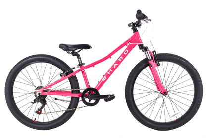 USED Haro Flightline 24" Kids Mountain Bike Pink 1x6 speed