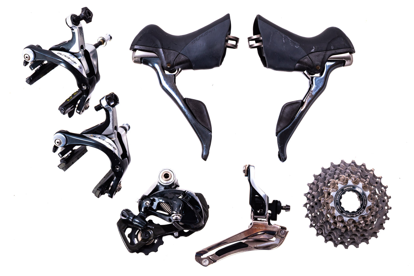 USED Shimano Dura-Ace 9000 Series 2x11 Speed Rim Brake Road Groupset - Shifters, Derailleurs, Cassette, Brakes
