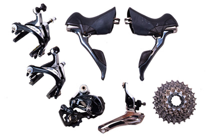 USED Shimano Dura-Ace 9000 Series 2x11 Speed Rim Brake Road Groupset - Shifters, Derailleurs, Cassette, Brakes