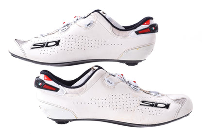 USED Sidi Shot 2 Road Cycling Shoes 46EU 11.2US White 3-Bolt