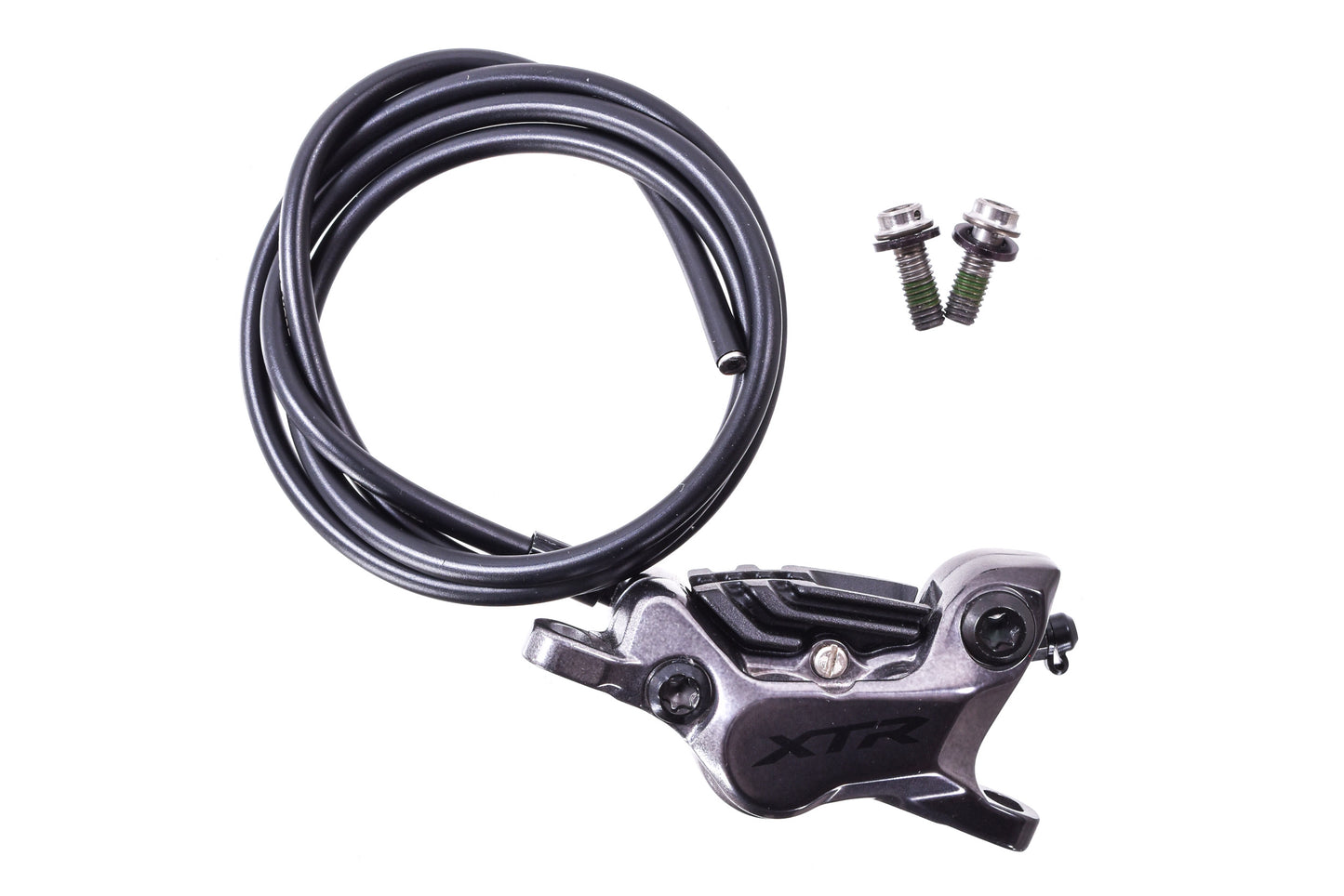 NEW Open Box Shimano XTR BR-M9120 4-Piston Hydraulic Disc Brake Caliper, Post Mount, Includes Finned Metallic Pads and Hose
