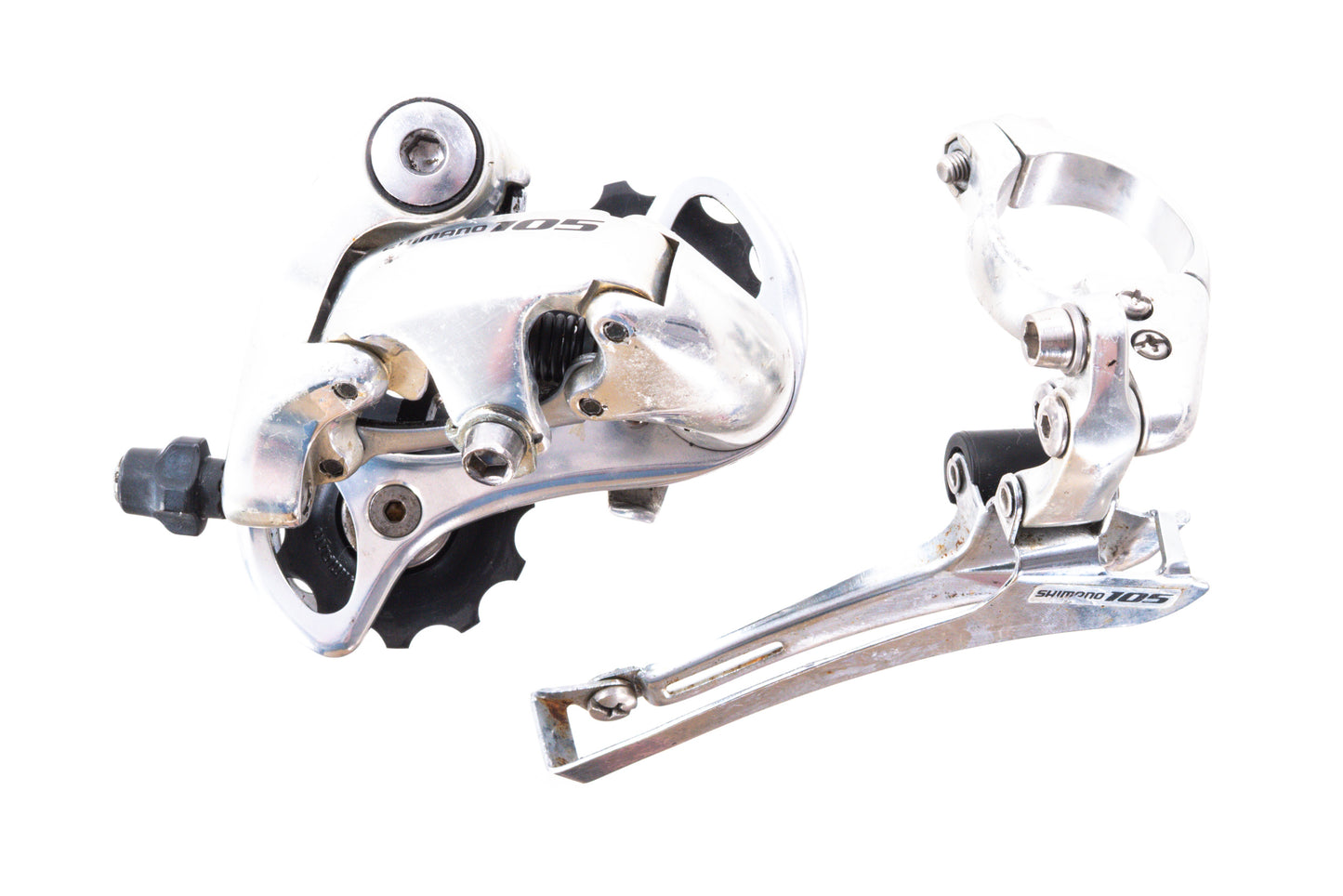 USED Shimano 105 5500 2x9 speed Road Groupset Levers, Brakes, Derailleurs Silver