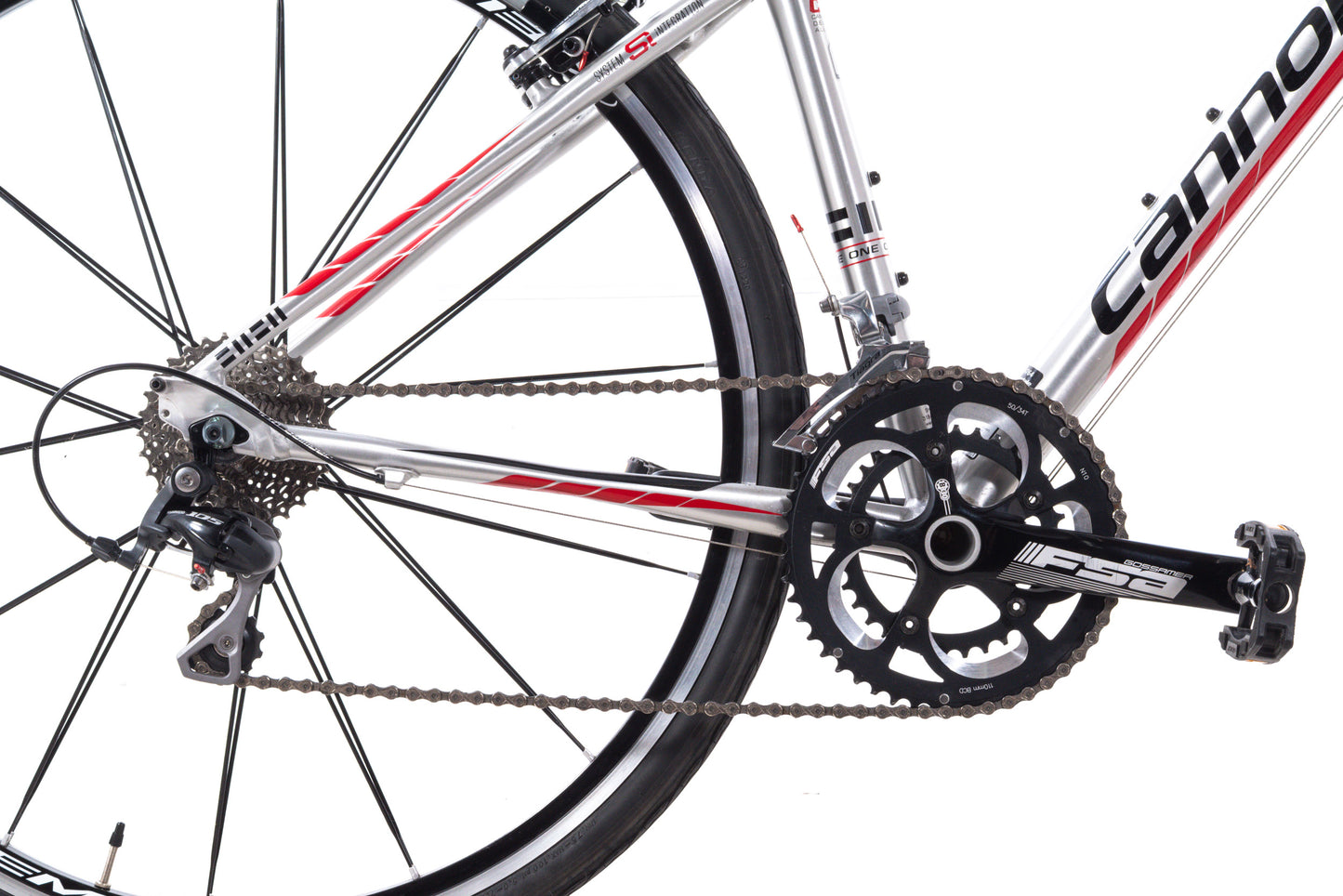 USED Cannondale Quick One Medium Hybrid Flat Bar Road Road Bike Shimano 2x10 speed Aluminum/Carbon Silver