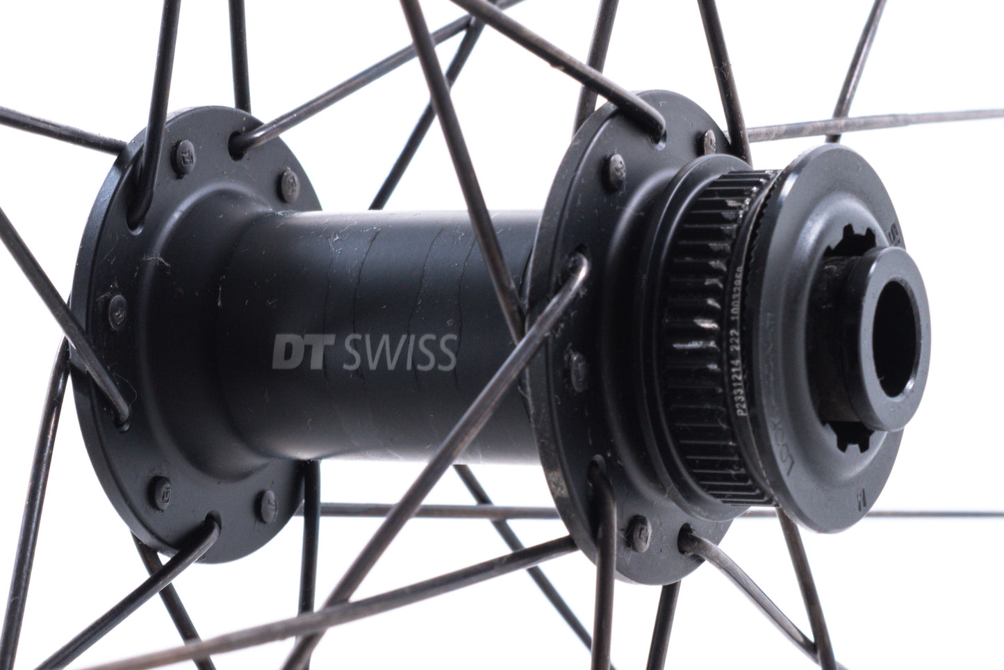USED DT Swiss Gravel LN 700C CL Disc Wheelset Shimano HG Aluminum Black Tubeless