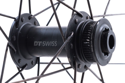 USED DT Swiss Gravel LN 700C CL Disc Wheelset Shimano HG Aluminum Black Tubeless