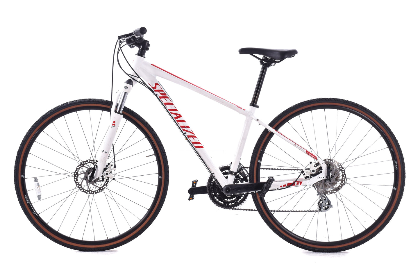 USED Specialized Crosstrail Small Dual Sport Hybrid Bike Disc Brake 3x8 speed White/Red