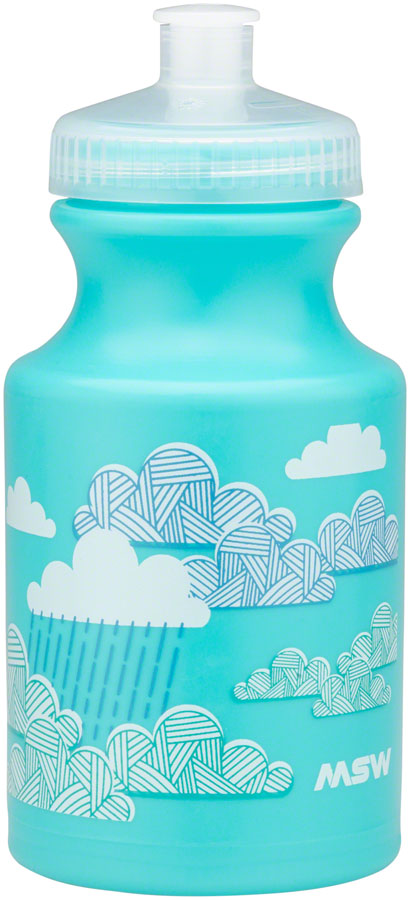 NEW MSW Kids Water Bottle and Cage Kit - Clouds w/ Black Cage - Around the Cycle