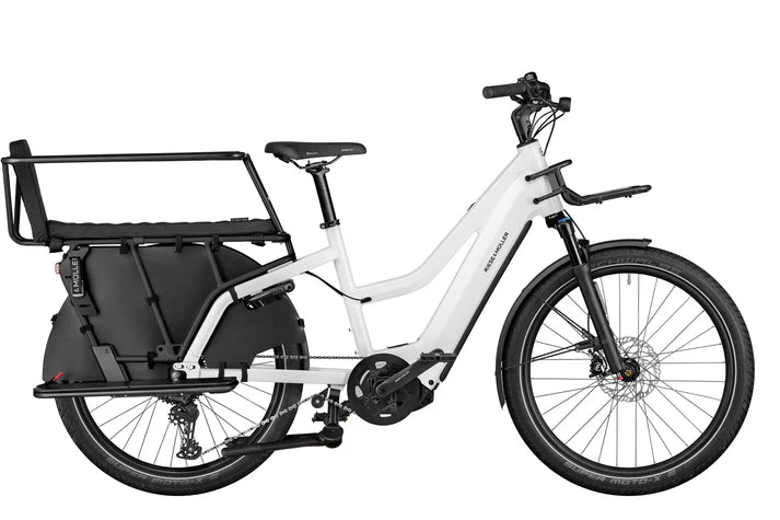 DEMO Riese & Muller Multicharger2 Mixte e-Cargo Bike, GT Family, Pearl White / Matt Black, 47cm