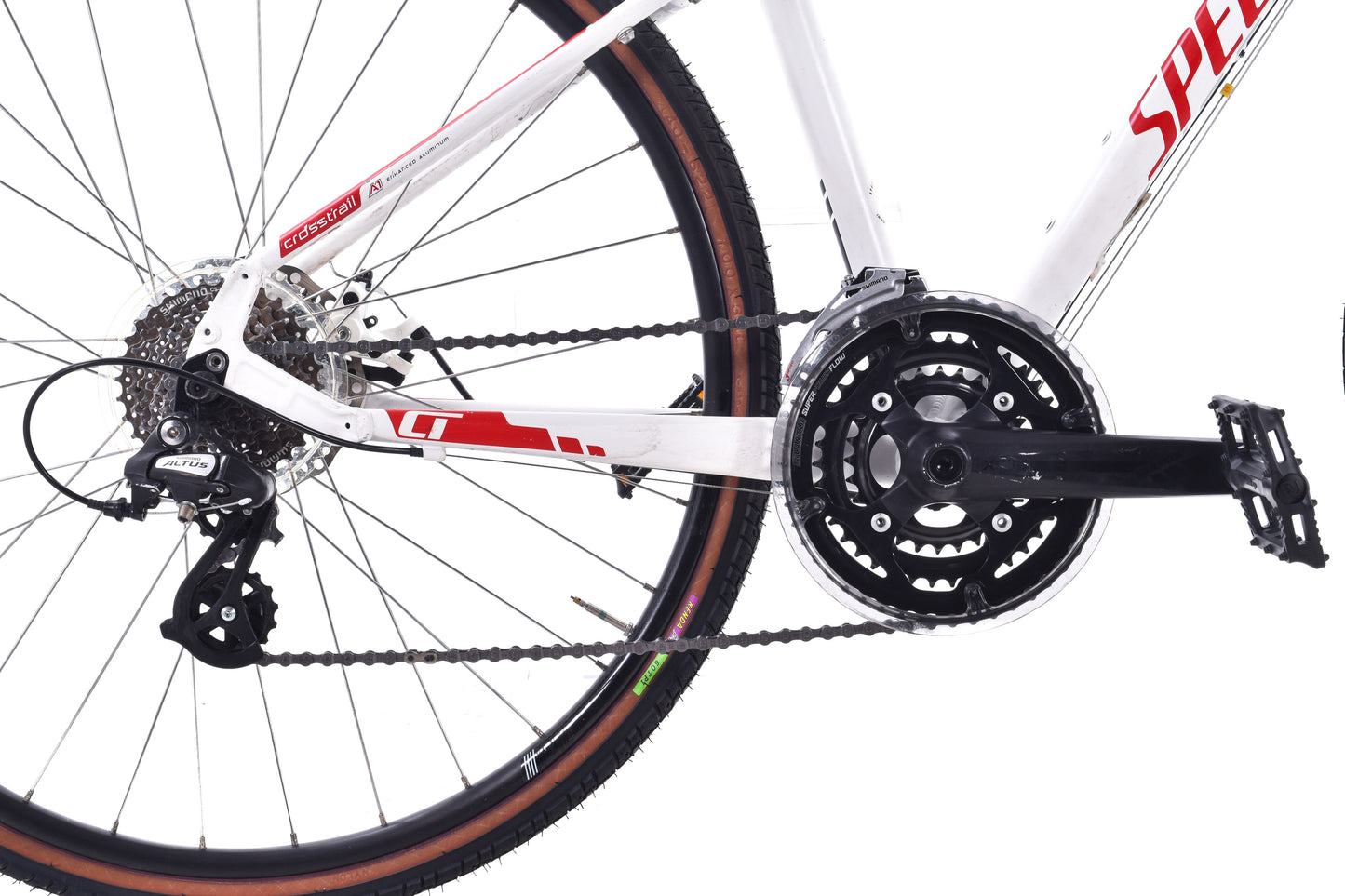USED Specialized Crosstrail Small Dual Sport Hybrid Bike Disc Brake 3x8 speed White/Red