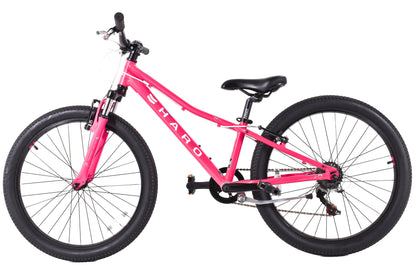 USED Haro Flightline 24" Kids Mountain Bike Pink 1x6 speed