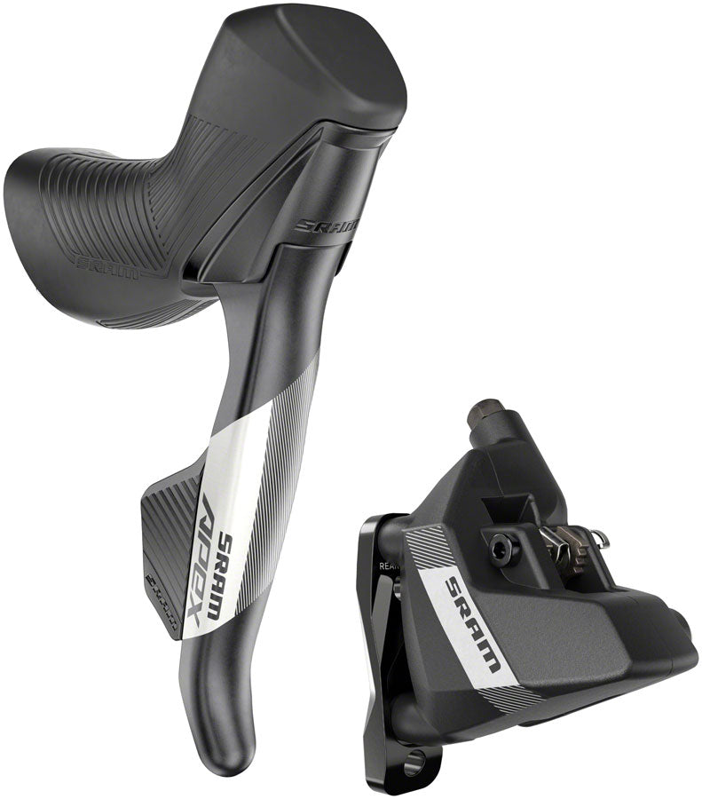 NEW SRAM Apex AXS eTap Shift/Brake Lever and Hydraulic Disc Brake Caliper - Right/Rear, 12-Speed, Flat Mount, 20mm Offset, Black, D1 - Around the Cycle