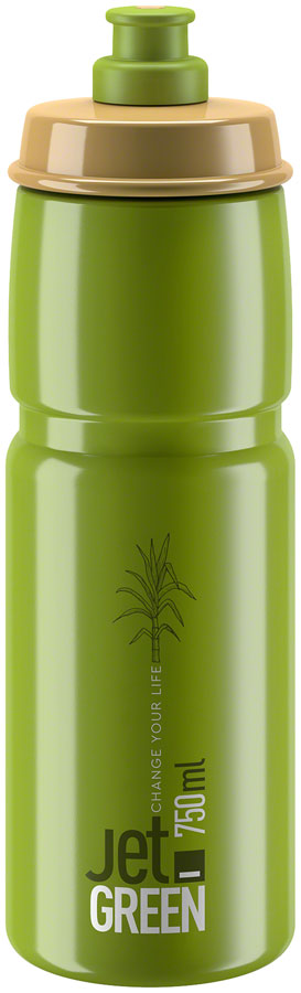 NEW Elite SRL Jet Water Bottle - 750ml, Green Olive White Logo