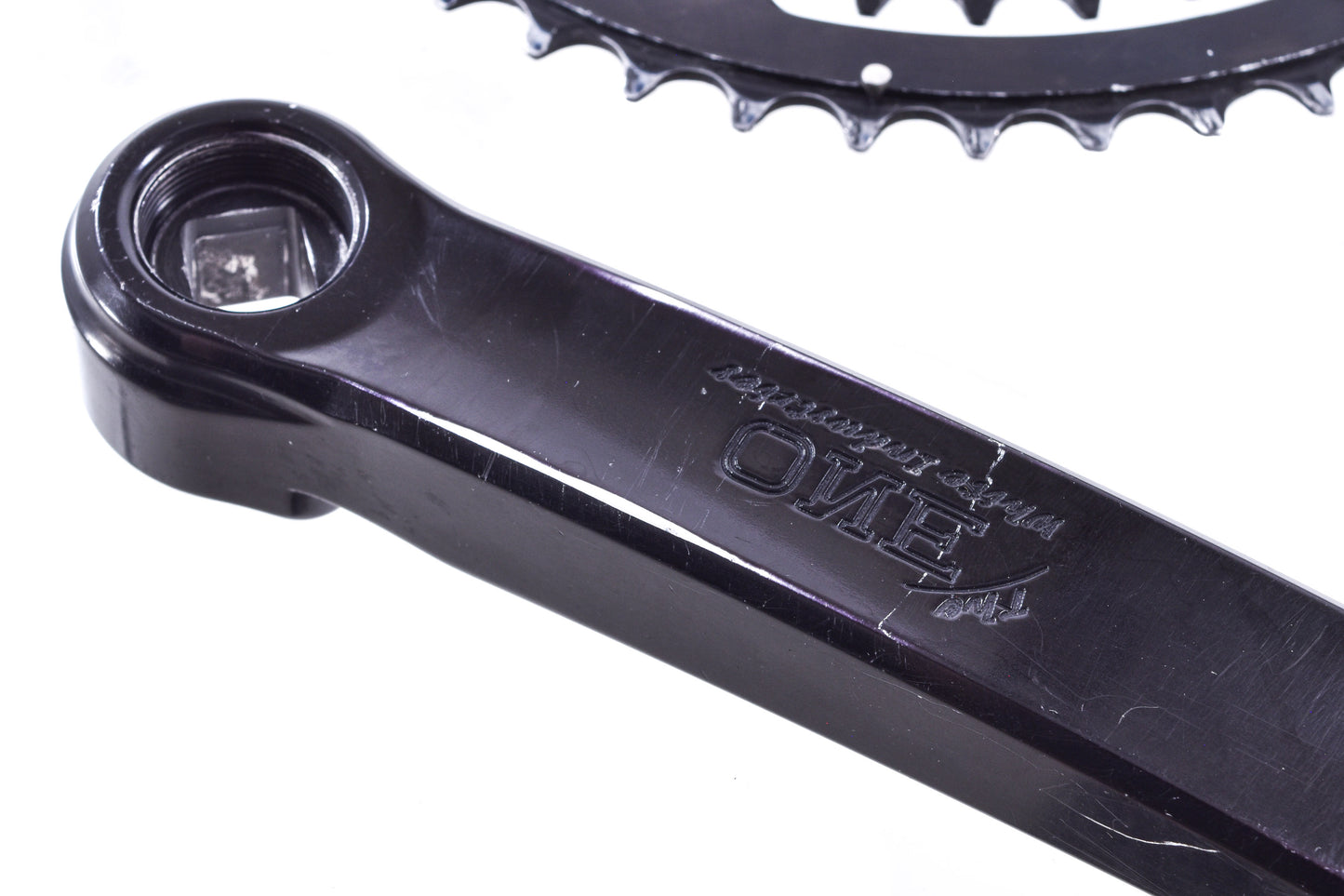 USED White Industries Square Taper ENO Crankset Black 175mm 48/34T Chainrings