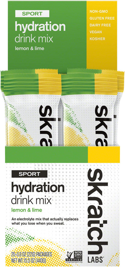 NEW Skratch Labs Sport Hydration Drink Mix: Lemons and Limes, Box of 20 - Around the Cycle