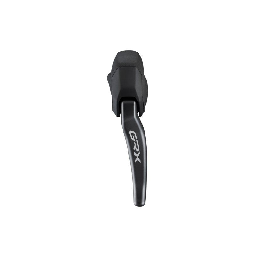 NEW Shimano GRX ST-RX825 Di2 Shift/Brake Lever with BR-RX820 Hydraulic Disc Brake Caliper - Left/Front, 1x, Flat Mount Caliper, Black - Around the Cycle