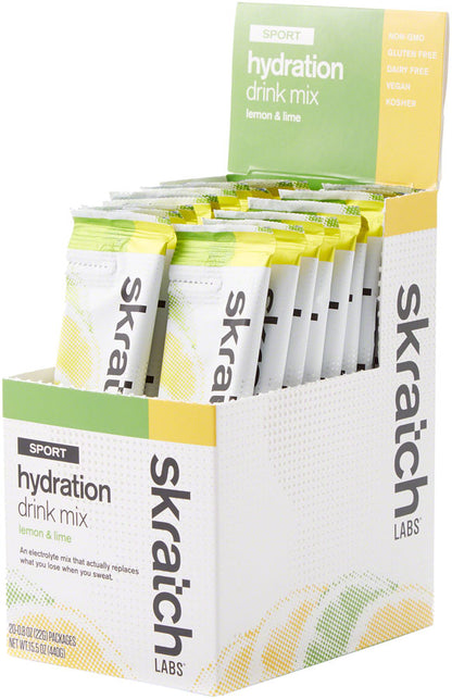 NEW Skratch Labs Sport Hydration Drink Mix: Lemons and Limes, Box of 20 - Around the Cycle
