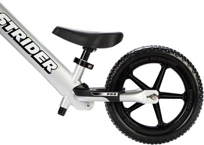 NEW Strider 12 Pro Kids Balance Bike: Silver - Around the Cycle