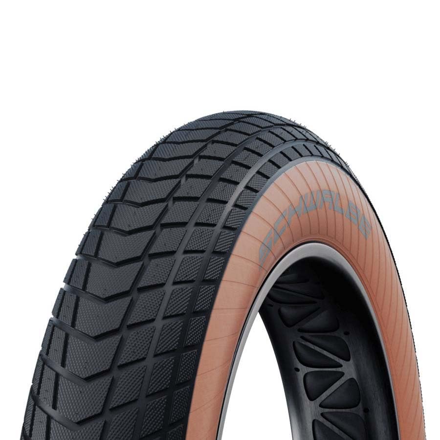 NEW Schwalbe Super Moto-X Tire - 20 x 4.00, Clincher, Wire, Black/Bronze, Active Line, Green - Around the Cycle